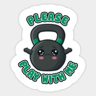 Please play with me Sticker